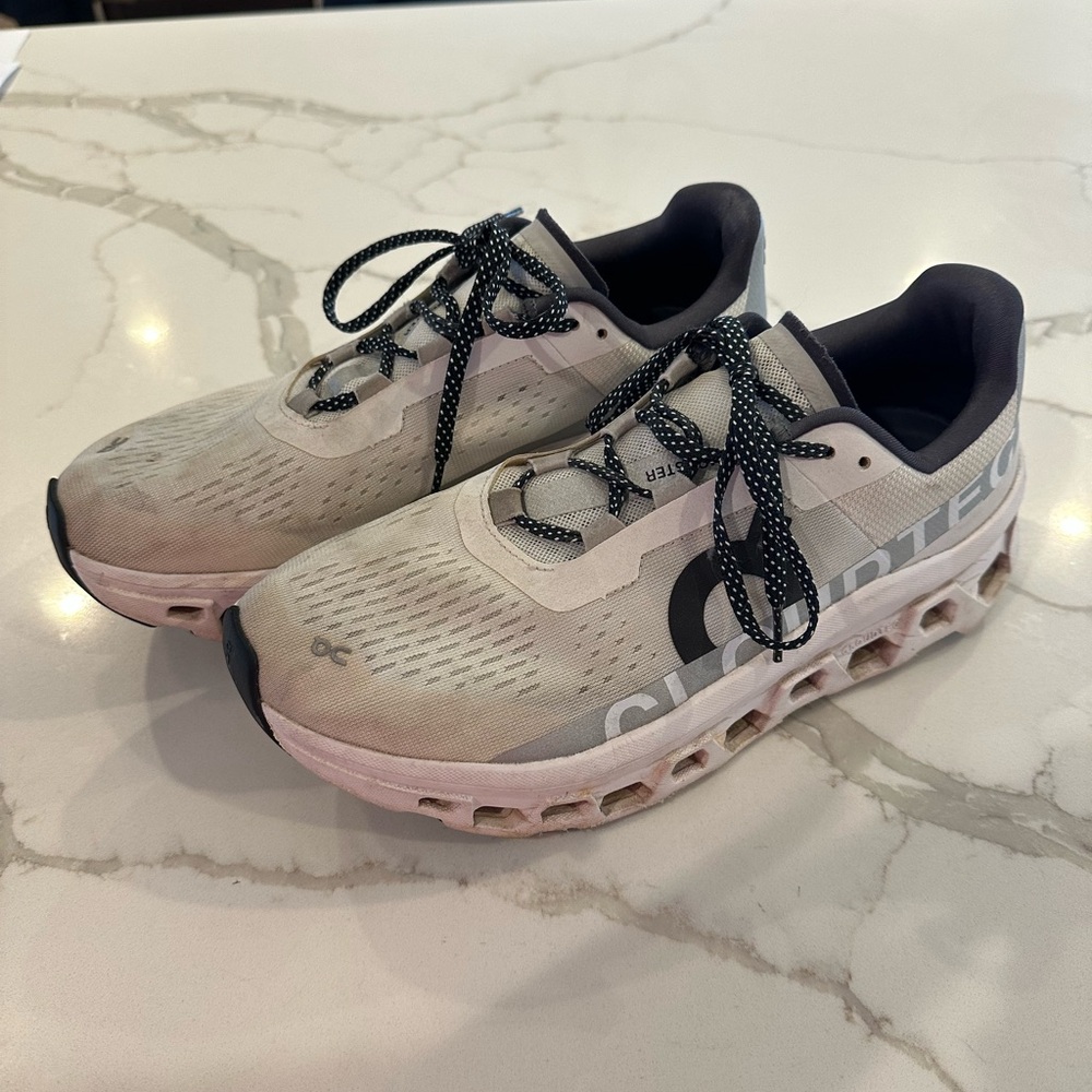 On Running Athletic Shoes - Black and Cream